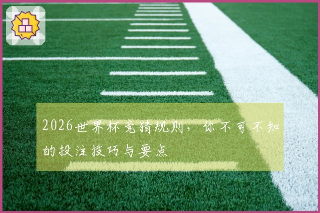 2026世界杯竞猜规则，你不可不知的投注技巧与要点